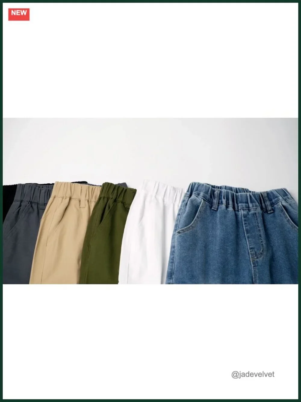 Boys Cargo Pants Stretch Elastic Waist School Kids Twill Joggers